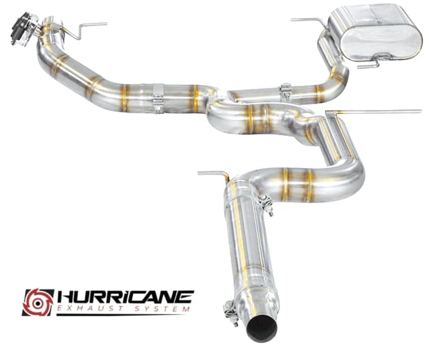 Hurricane 3,5" Auspuffanlage für Seat Leon Cupra ST 300 FWD 5F V2 Doppelauspuffoptik