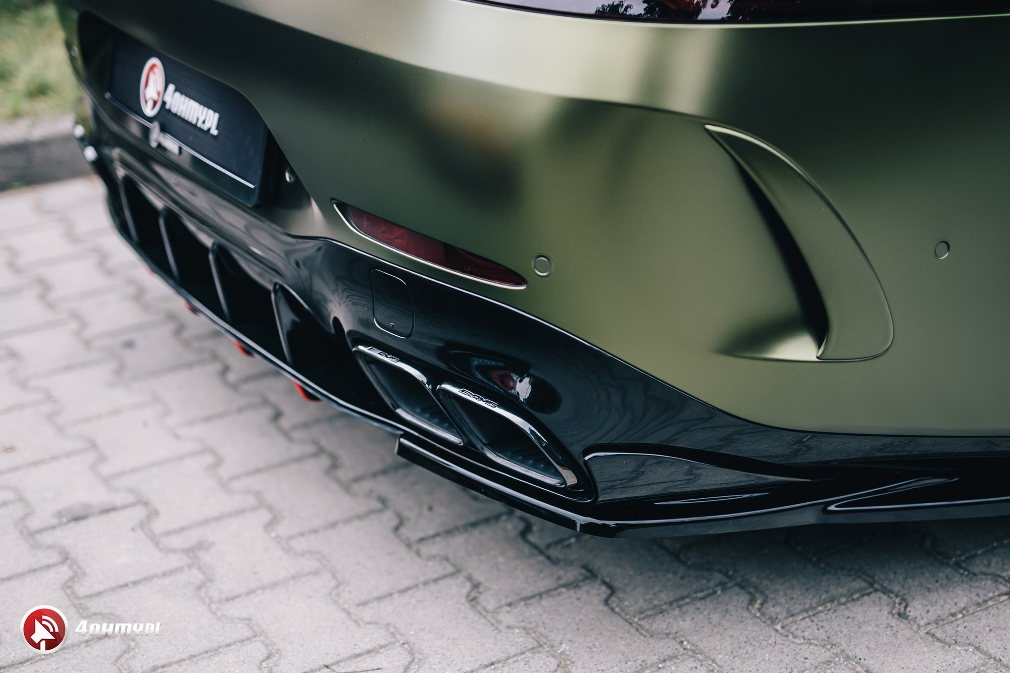 Maxton Design Heck Ansatz Flaps Diffusor für Mercedes-AMG GT 63 S 4-Door Coupe Aero schwarz Hochglanz