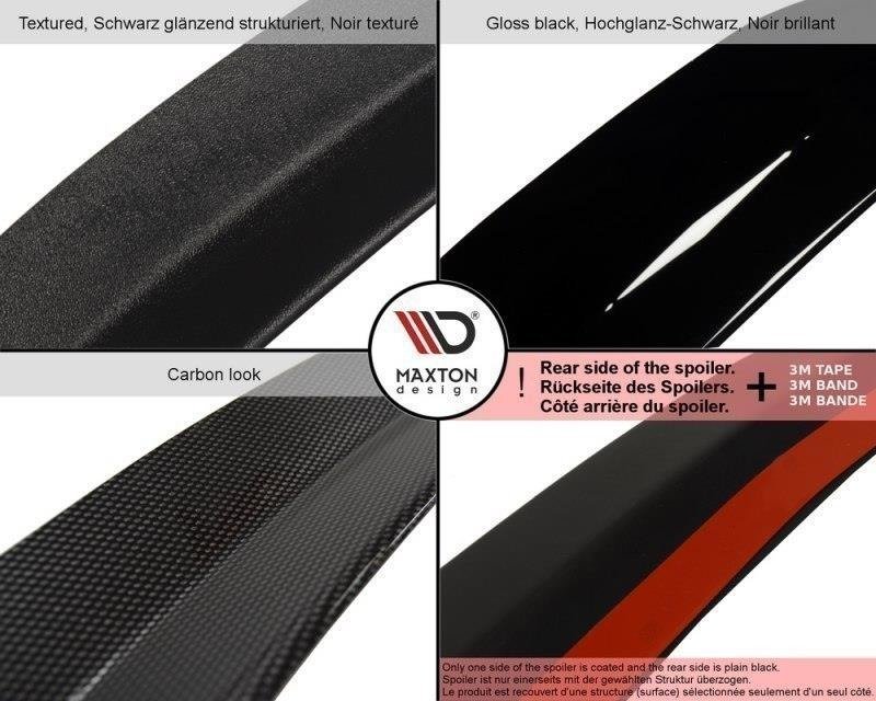 Maxton Design Spoiler CAP für Skoda Octavia RS Mk3 / Mk3 FL Combi schwarz Hochglanz