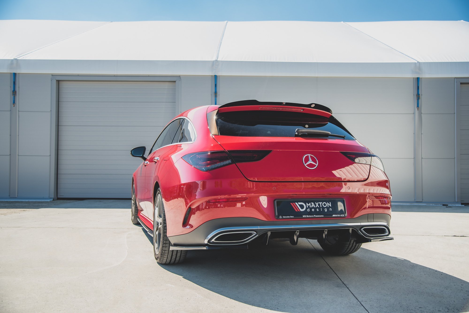 Maxton Design Spoiler CAP für Mercedes-Benz CLA Shooting Brake AMG-Line (X118) schwarz Hochglanz