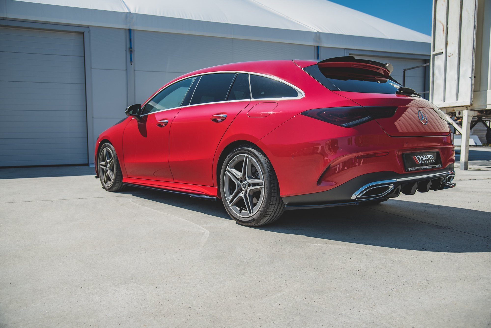 Maxton Design Seitenschweller Ansatz für Mercedes-Benz CLA AMG-Line C118 schwarz Hochglanz