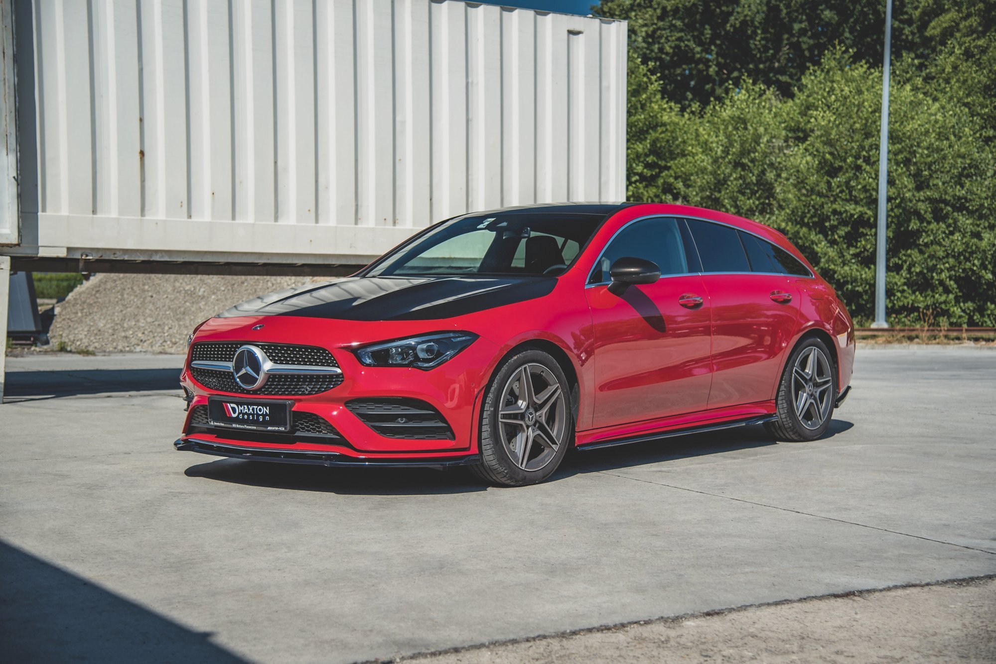 Maxton Design Seitenschweller Ansatz für Mercedes-Benz CLA AMG-Line C118 schwarz Hochglanz