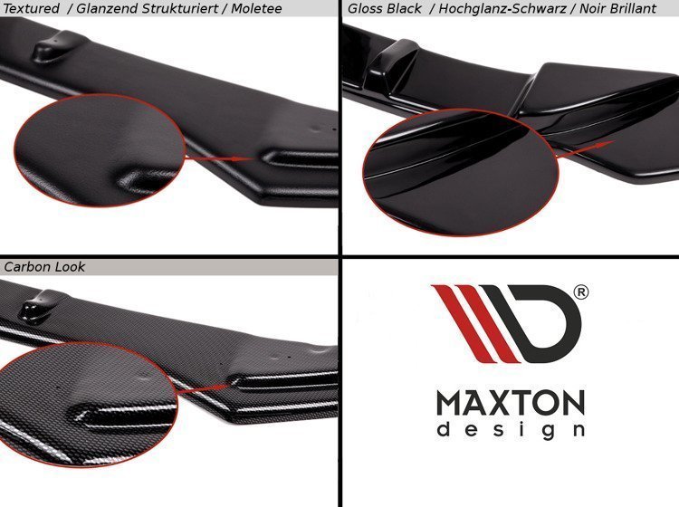 Maxton Design Heck Ansatz Flaps Diffusor V.2 für Seat Leon Mk3 Cupra ST Facelift schwarz Hochglanz