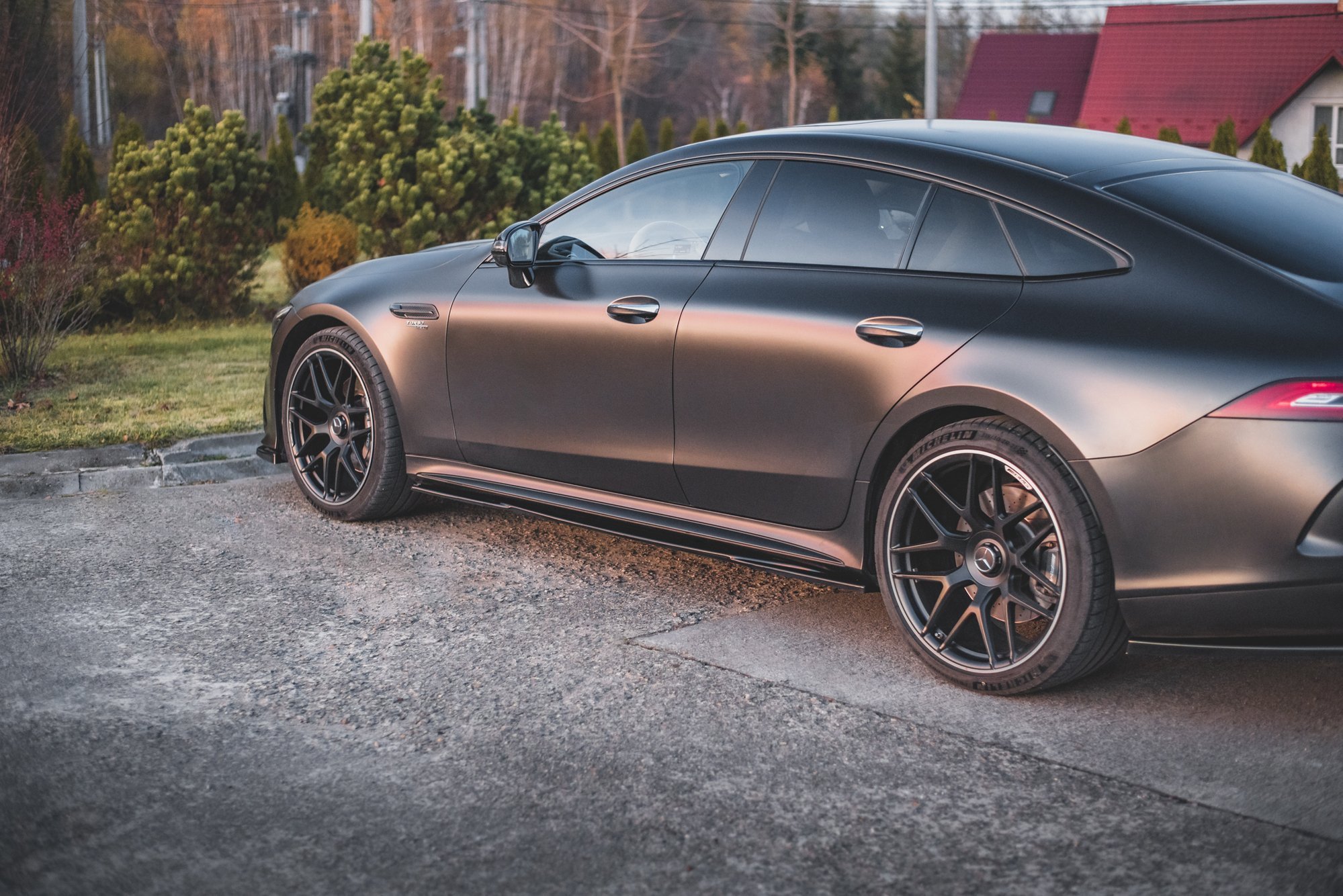 Maxton Design Seitenschweller Ansatz für Mercedes-AMG GT 53 4-Door Coupe schwarz Hochglanz