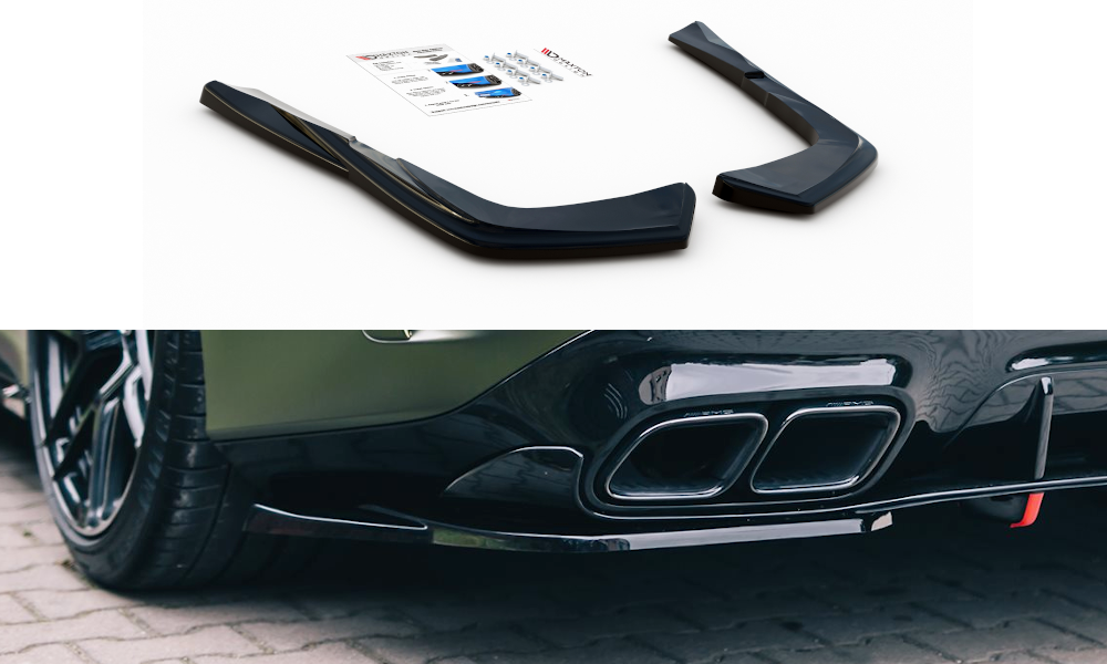 Maxton Design Heck Ansatz Flaps Diffusor für Mercedes-AMG GT 63 S 4-Door Coupe Aero schwarz Hochglanz