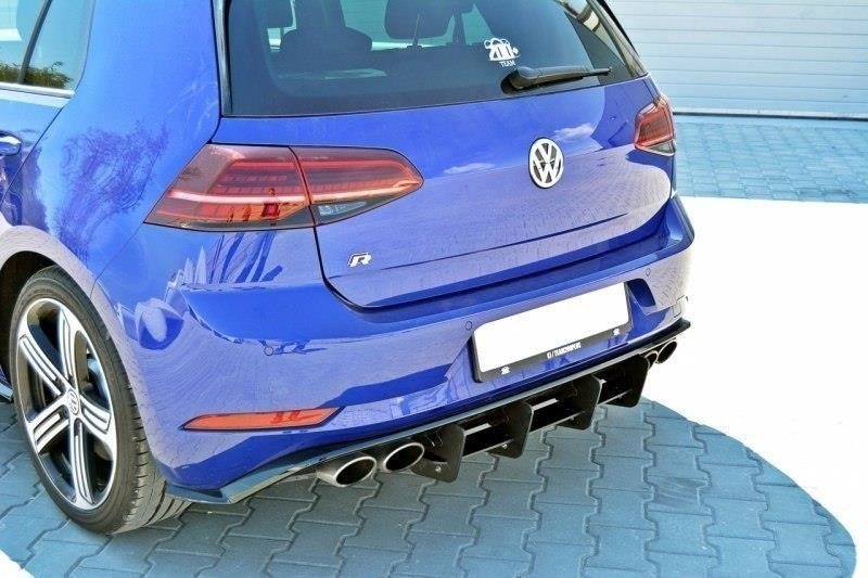 Maxton Design Diffusor Heck Ansatz für Heckschürze für VW GOLF 7 R Facelift